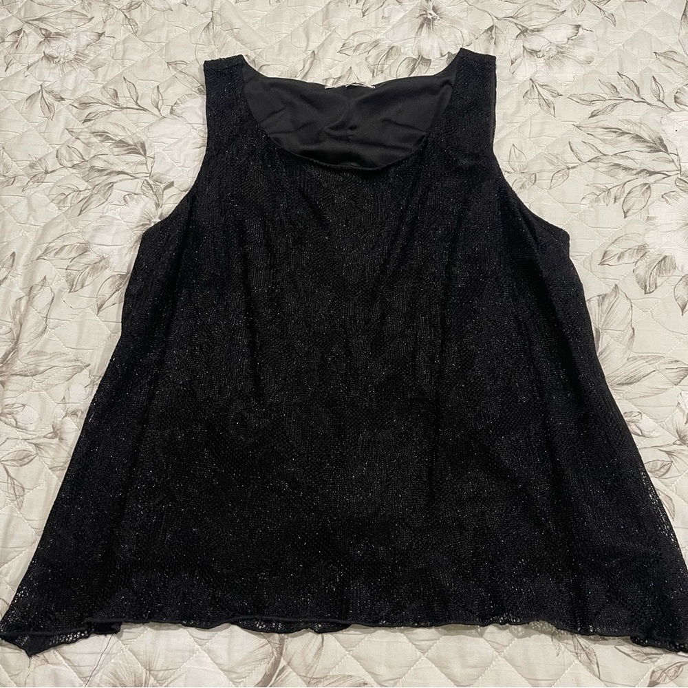 Vintage Spencer Alexis Black Sleeveless Blouse